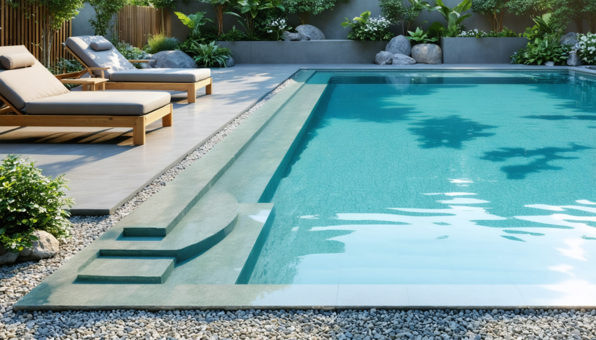 découvrez comment le béton désactivé peut sublimer l'esthétique de votre piscine tout en offrant durabilité et sécurité.