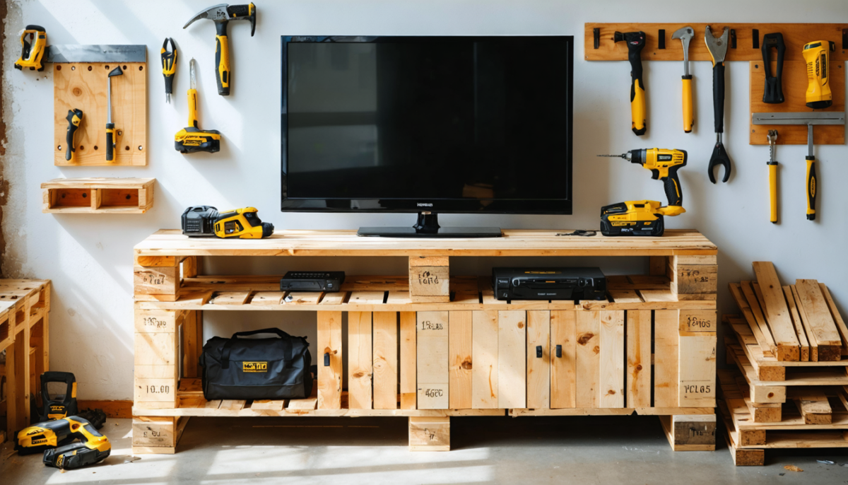 apprenez à fabriquer un support tv en palette avec notre guide diy complet. suivez des étapes simples pour un meuble unique, écologique et personnalisé.