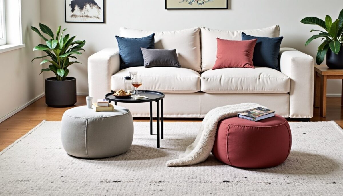 Guide pour sélectionner le pouf de salon idéal alliant design et confort